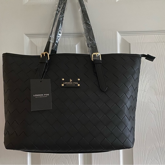 London Fog Handbags - NWT London Fog Kylar Woven Tote